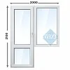 Балконный блок 2000x2100 с установкой